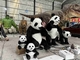 حيوانات متحركة واقعية مثل الحياة عائلة الباندا للحديقة