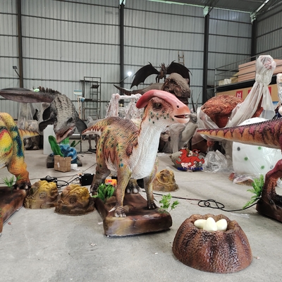 شراء 220V 380V واقعية متحرك ديناصور Parasaurolophus نموذج online manufacture