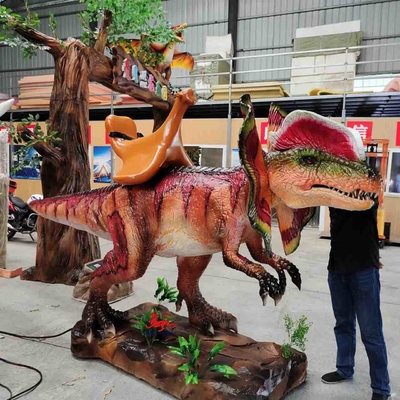 شراء واقعية Dilophosaurus Dinosaur Animatronics للبيع اللون حسب الطلب online manufacture