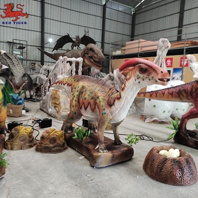 واقعية متحرك Parasaurolophus ديناصور الجوراسي ملاهي ديناصور