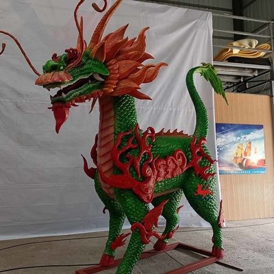 سعر جيد الدعائم المحشوة الحيوانات الواقعية للتأجير مع الحركة وتخصيص الصوت Qilin الانترنت